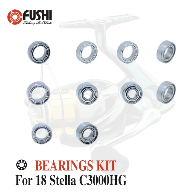 Fishing Reel Stainless Steel Ball Bearings Kit For Shimano 14 Stella  C3000hg / 03446 Spinning Reels Bearing Kits - Parts & Accs - AliExpress