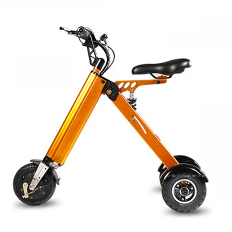 Складная три колеса электрический скутер двухколесные электрические скутеры с 8 ''250 Вт 36В тормозной Портативный электрические велосипеды для взрослых с двойной амортизатор