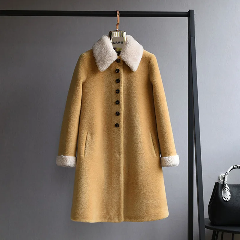 Модная уличная одежда длинная Parka100% сплетенная шерсть плюшевый полярный флис медведь плюшевая верхняя одежда зимняя куртка женская шуба из натурального меха