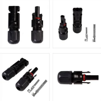

4pcs Waterproof Male/Female Solar Panel Cable Photovoltaic Connectors IP67 Brand New And High Quality