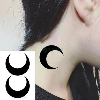 

Waterproof Temporary Tattoo Sticker moon star planet small size black fake tatto flash tatoo hand leg arm back for kid men women