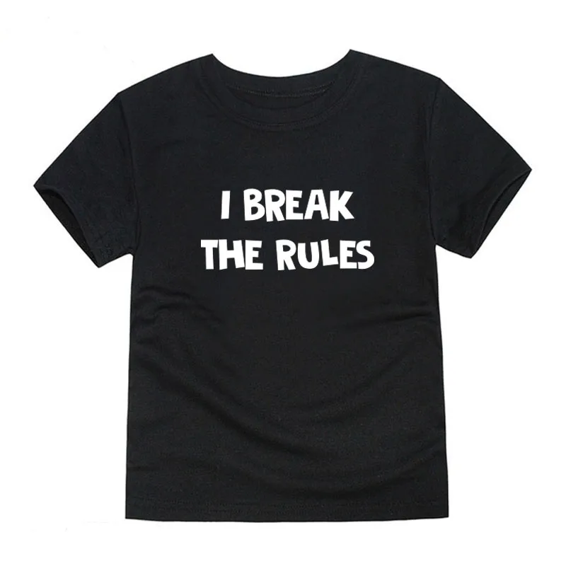 Одинаковые футболки для всей семьи с надписью «I Make The Rules» и «I Break The Rules» для папы и ребенка хлопковые футболки с комбинезоном для мальчиков и девочек