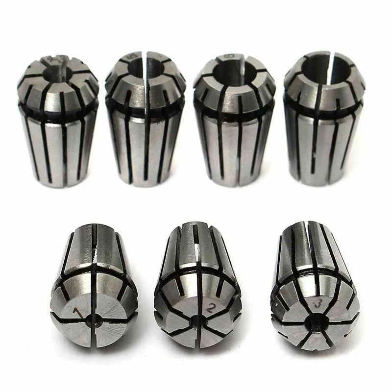 

7pcs/Set ER11 Spring Collet Engraving Machine CNC Milling Lathe Work Holding Set 1mm 2mm 3mm 4mm 5mm 6mm 7mm