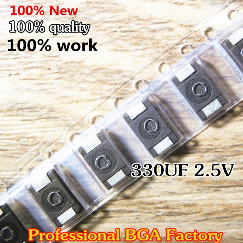 Конденсаторы танталовые 2R5TPE330M9 100 мкФ 100% в SMD (50-330 шт.) полимерные POSCAP Тип D