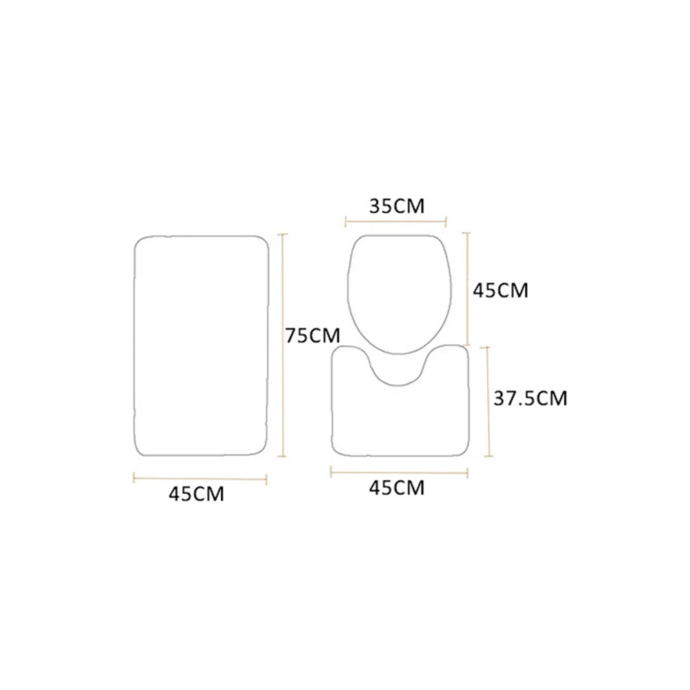3 шт рождественское сиденье для унитаза, нескользящий коврик для ванной комнаты, кухонные коврики с рисунком снеговика, декоративная крышка 45x75 см