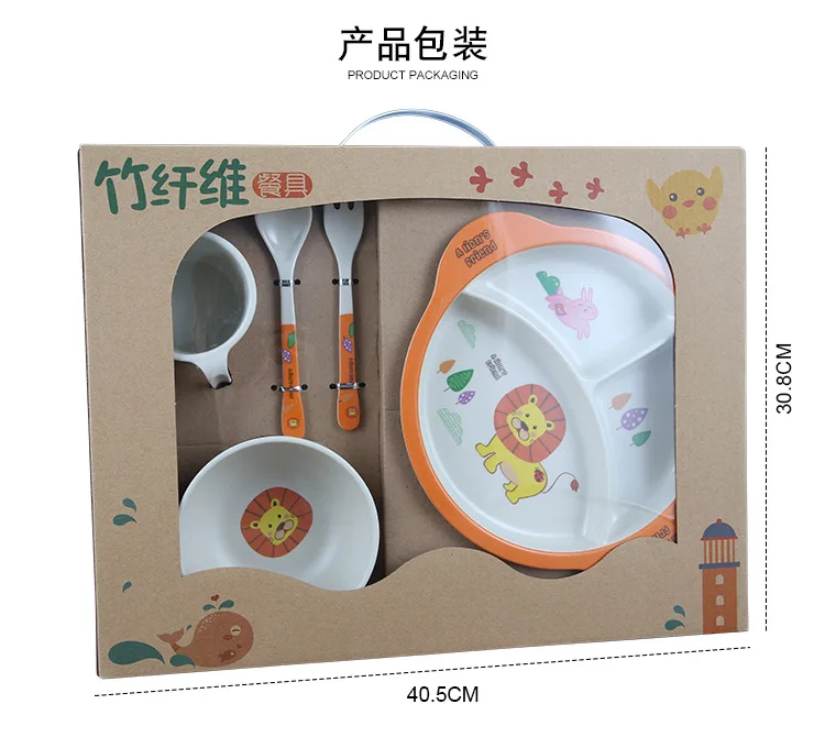 Бамбуковая ткань детская посуда Экологически чистая Разнообразие мультфильм детский сад еда Дополнение творческие подарки Tab