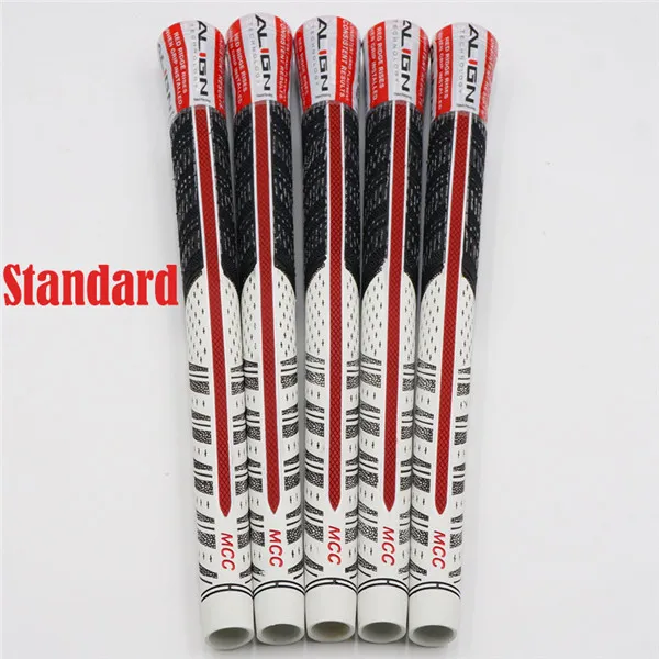 red standard Новые рукоятки для гольфа Mcc Align горячая Распродажа рукоятки для клюшек для гольфа железные и деревянные рукоятки белые рукоятки для гольфа стандартный и средний размер 13 шт./лот - Цвет: red standard