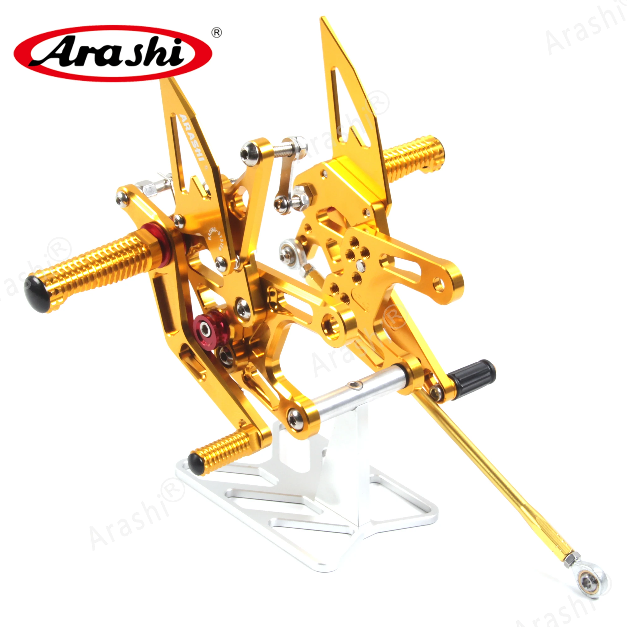 Arashi 1 Набор для KAWASAKI ZX-10R 2004- ЧПУ Регулируемая подножка мотоцикл подножки Rearset NINJA ZX10R ZX 10R 2008 2009