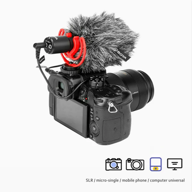 Конденсаторный микрофон BOYA для смартфона беспроводной iphone Android DSLR камеры Youtube