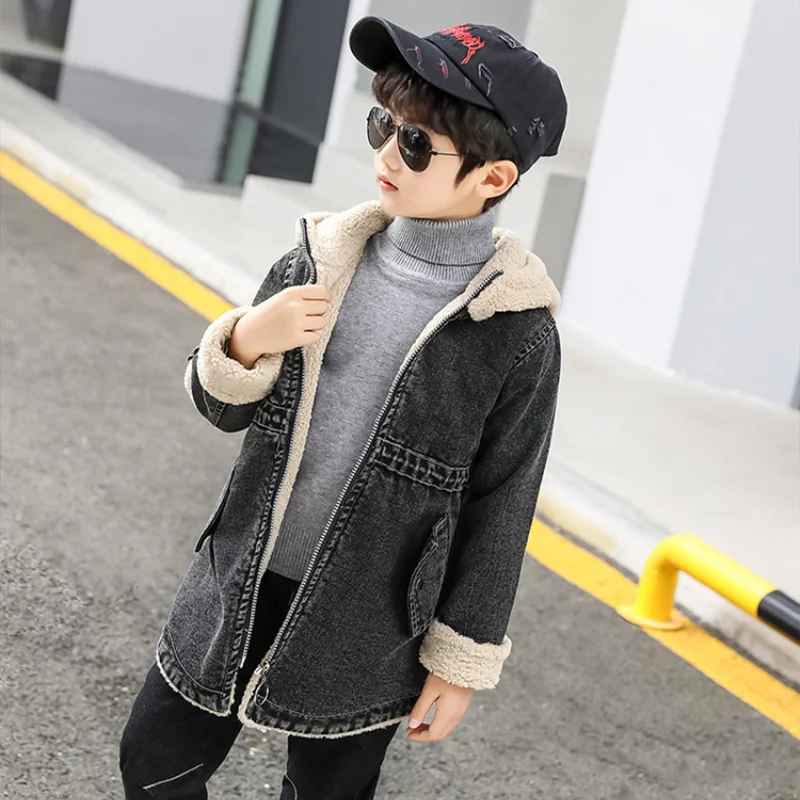 

Plus Velvet Spring Autumn Coat Outerwear Top Children Clothes Kids Costume Teenage Formal Home Outdoor Boy Clothing High Quality