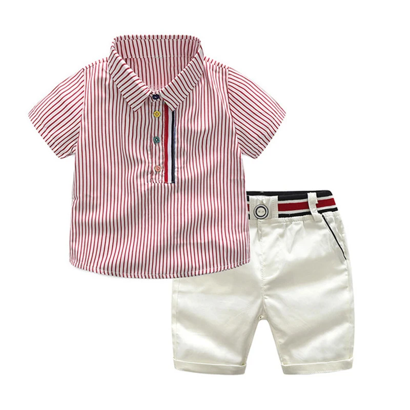 

Casual Boys Clothing Sets Summer Baby Boys Clothes Suit Gentleman Style Shirt Pants 2pcs Clothes for Boys Summer Set 2-6 Years