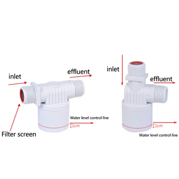 

1/2'' Home Nylon Durable Tool Full Automatic Water Level Control Tower Tank Threaded White Replacement Float Easy Install