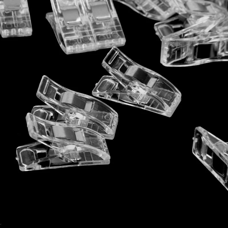 Пинцет для шитья, рукоделие, бинты, пластиковые зажимы, 50 шт., прозрачные