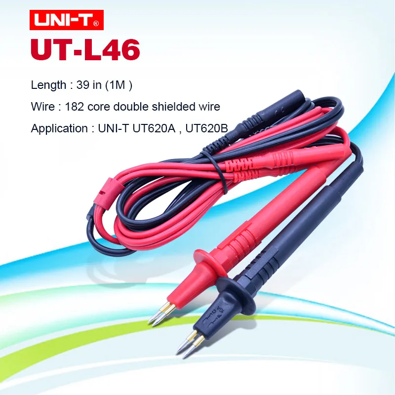 

UNI-T UT-L46 Four Wire Test Leads Four-wire test probe for UT620A UT620B Red + Black