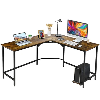 

Modern L Shaped Desk 59'' Corner Computer Desk with CPU Stand Home Office Desk Large Gaming Desk Workstation Study Writing Desk