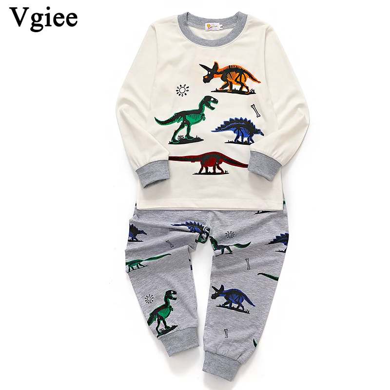 

Vgiee Kids Set Clothes Cotton Full Cartoon for Dinosaur Cotton Boys Children Clothings 2019 Fall Winter Boy Clothes CC229