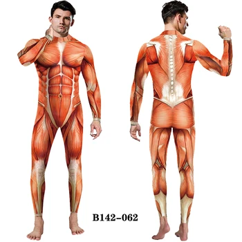 

FASHION 2020 Halloween Cosplay Costumes For Men Women 3D Attack On Titan Anime Printed skin Muscle Zentai Bodysuit Jumpsuits