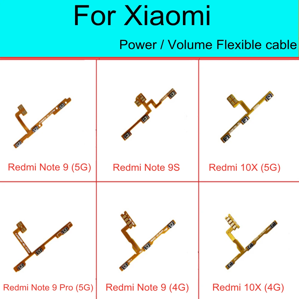 Гибкий кабель для Xiaomi Redmi Note9 Note 9 9S Pro 10X 4G | Мобильные телефоны и аксессуары