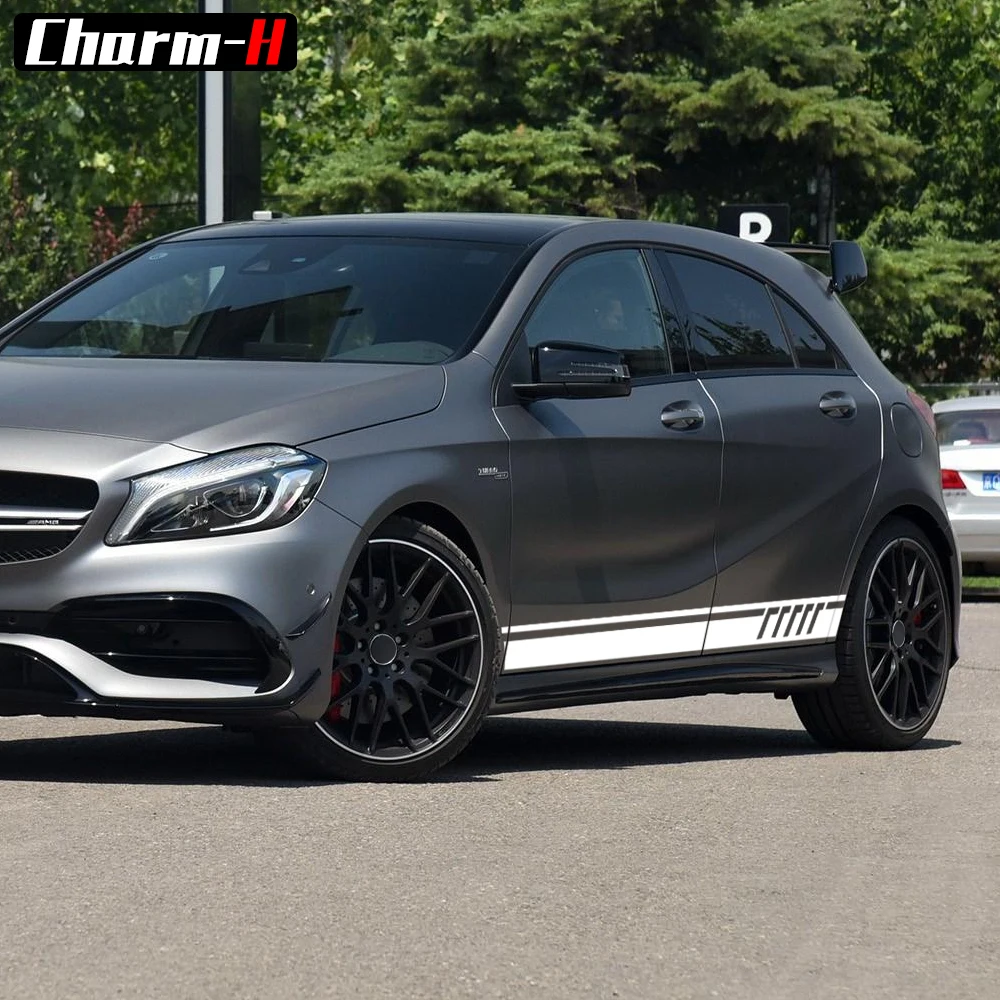 MERCEDES-BENZ A-KLASSE AMG A45 aufkleber seitlich der motorhaube und  tettino streifen Sport A-klasse W176 A45 AMG