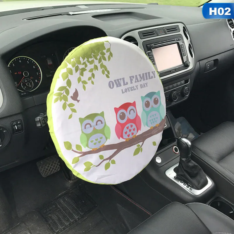 H02 1 шт. против пригорания защита автомобиля солнцезащитный крем автозапчасти крышка рулевого колеса защита от солнца 38 см Диаметр - Название цвета: H02