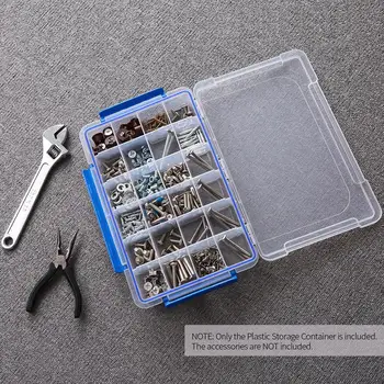 

New 24 GridsTransparent Plastic Box Multiple Compartments Box Electronic Components Container Fishing Accessories Storage Case