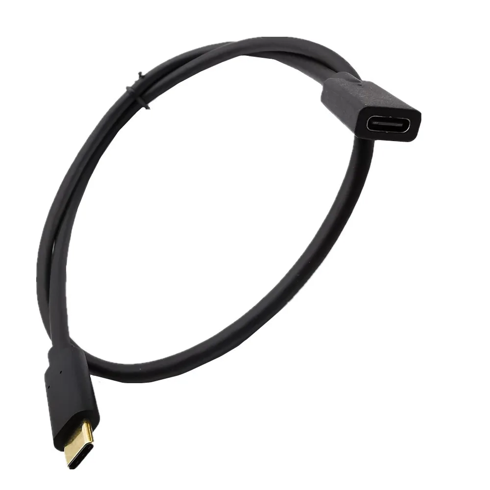 Позолоченный USB type-C кабель-удлинитель для мужчин и женщин USB C кабель-удлинитель USB 3,1 type C для быстрой зарядки и синхронизации данных