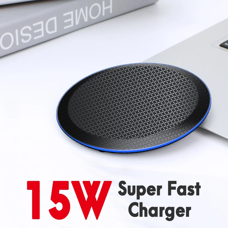 Black 15W Amzish 15 Вт Быстрое беспроводное зарядное устройство QI для iPhone 11 Pro 8 X XR XS Max USB Быстрое беспроводное зарядное устройство для samsung S10 S9 Note 9 8 - Цвет: Black 15W