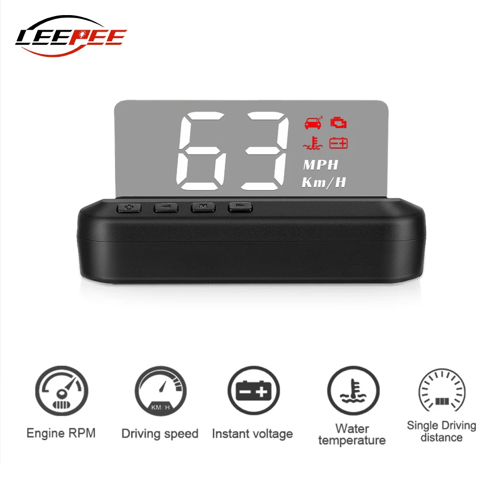 Leepee 2 en 1 voiture Lcd Affichage numérique Horloge