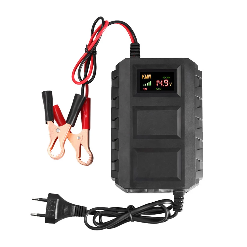 

Smart Lead-acid Car Battery Charger with Adapter Plug for 12V 20A Motorbike