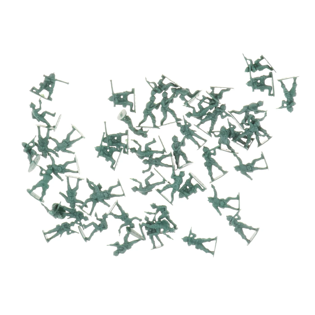 200pcs/set Military Figurines Toy, Army Soldiers Action Figures, Sand Scene Model Building Kit, Party Favors- Army Green