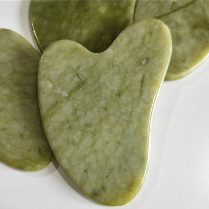 Natural Jade Stone Guasha Scraping Massage Scraper Face Massager Acupuncture Gua Sha Board Acupoint Face Care SPA Massage Tool