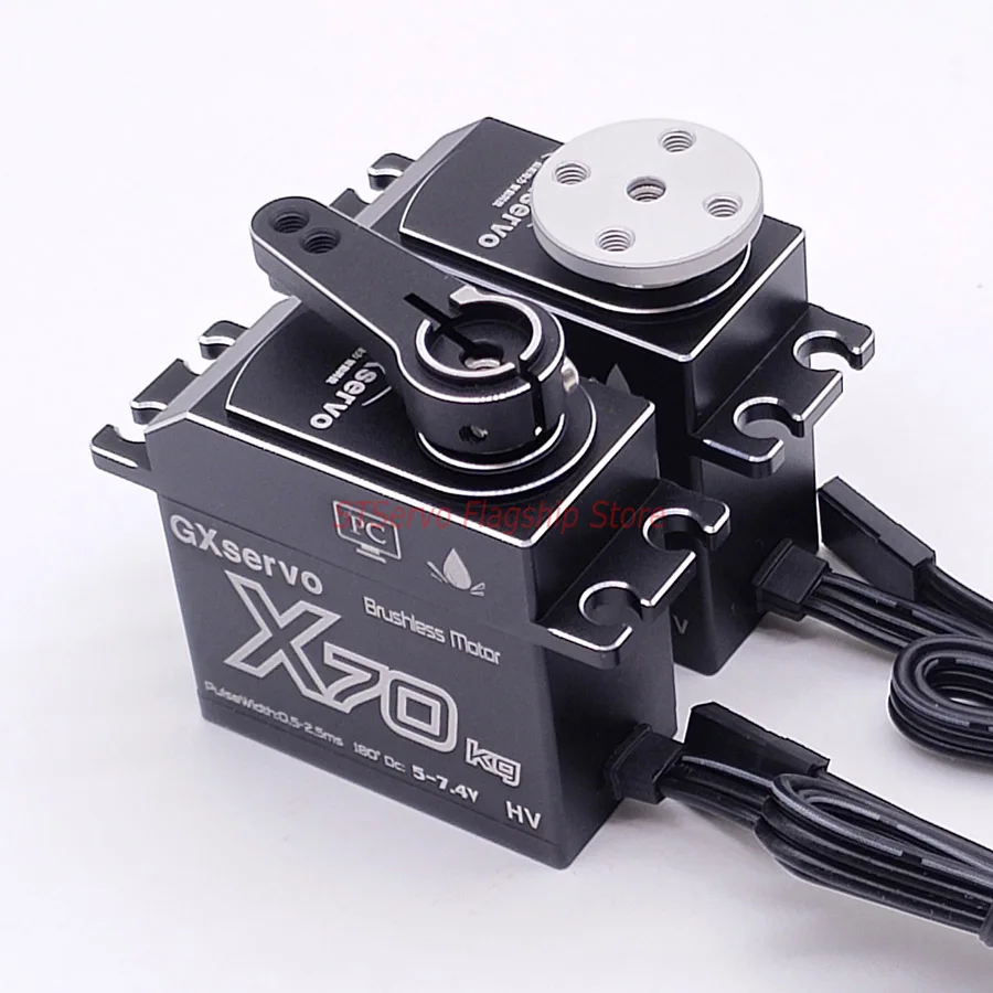 GXServo 고속 전압 스틸 기어, 방수 브러시리스 디지털 서보, RC 자동차 크롤러, 아두이노 로봇 산업, X70, 70kg, 7.4V
