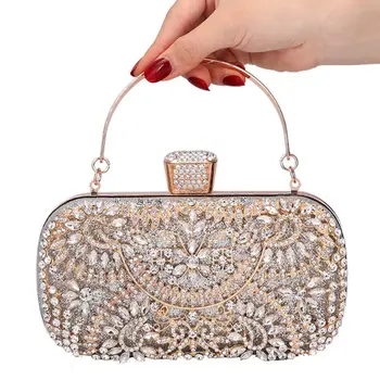 

Women Glitter Evening Clutch Shoulder Bag Ladies Wedding Party Rhinestone Handbag Prom Purse