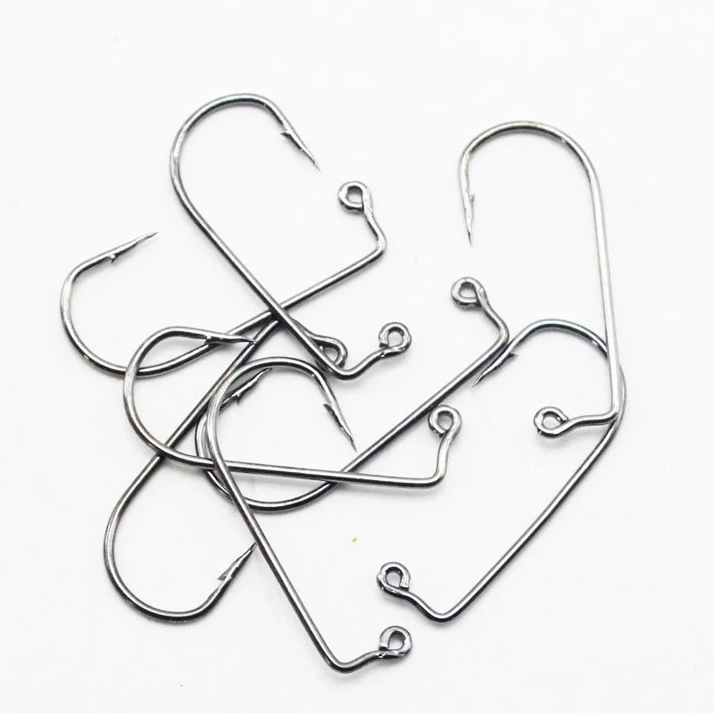10PCS/Bag Carbon Steel Wide 90 Degrees Crank Fishhook Barbed Hooks Fly  Tying Lure Soft Bug Bait Worm Fishing Tackle - AliExpress