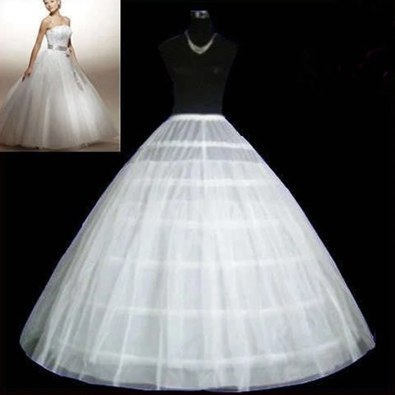 

New In Tren 6 Hoops Two Layers Tulle Wedding Petticoat Ball Gown Crinoline Slip Underskirt For Dress Accessories