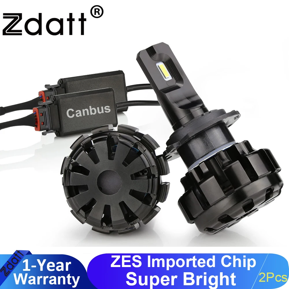 Najtaniej Zdatt H7 Led H11 lampa Led żarówki reflektorów samochodowych H1 u nas państwo lampy H8 HB3 9005 Led 12V 9006 HB4 Canbus 100W 12000LM lampa samochodowa