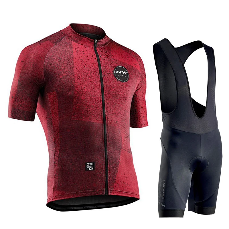 Northwave Лето Велоспорт Джерси для мужчин с коротким рукавом набор Майо нагрудник шорты велосипедная одежда спортивная одежда рубашка костюм NW