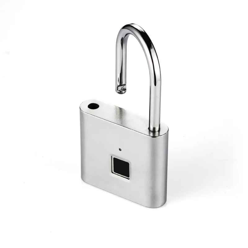 Keyless USB Перезаряжаемый биометрический дверной замок Умный Замок отпечаток пальца двери замки для сумки ящик чемодан быстрая разблокировка - Цвет: SILVER