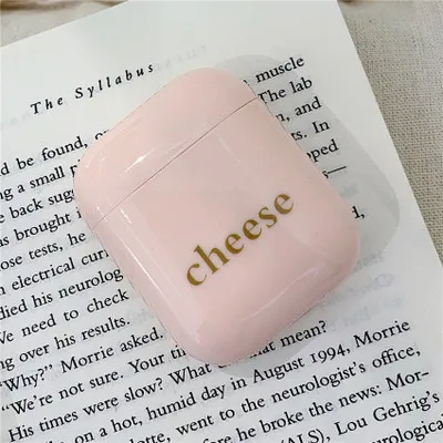 04 Наушники Kawaii чехол для Apple Airpods 1 2 пластиковый мультяшный защитный чехол аксессуары беспроводной Bluetooth зарядная коробка подарок - Цвет: 04