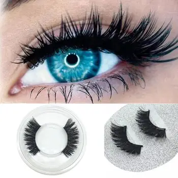 

1 Pair 3D Magnetic False Eyelashes Lashes black think Reusable False Magnet False Eyelashes 30p1213