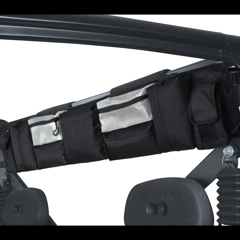 Black UTV Large Roll Cage Organizer ATV Classic Accessories Ammo Storage Cargo Bag Easy Install Outdoor Accessories