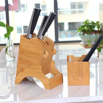 

Chef Knife Bag Kitchen Bamboo Knife Holder Chopsticks Storage Shelf Storage Rack Tool Holder Bamboo Knife Block Stand Kitchen