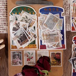 4 Packs Mixed Total 160PCS Vintage Stamps Theme My Dear Post Paper Stickers Set 75*120mm