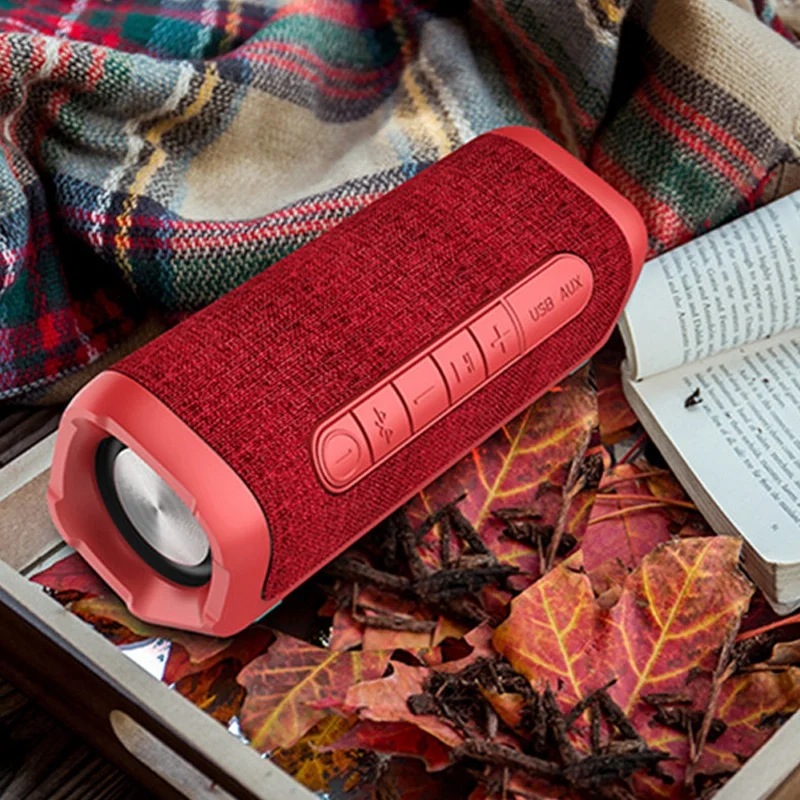 ABHU-портативный тканевый водонепроницаемый Bluetooth динамик сабвуфер наружный звук небольшой стальной двойной диафрагмы небольшой звук