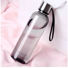 Leak Proof Brief Water Bottle Creative Frosted Style Free Sport Drinking Water Bottle with Carry Strap For Student Outdoor 500ml