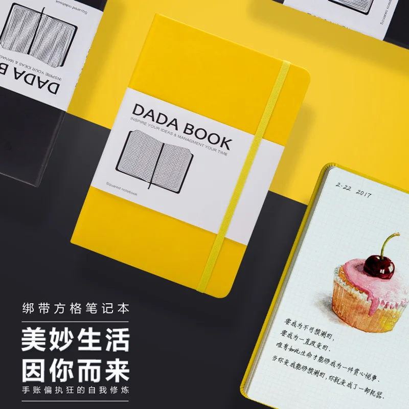 

A6 Grid Notebook Colorful Bandage Planner Book Stationery