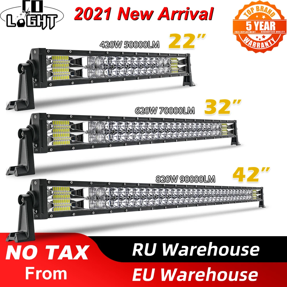 

CO LIGHT 2-Row 22" 32" 42" 52" LED Light Bar 11000LM Work Light Combo Offroad Led Bar for 4x4 4WD SUV ATV Boat Truck UAZ 12V 24V