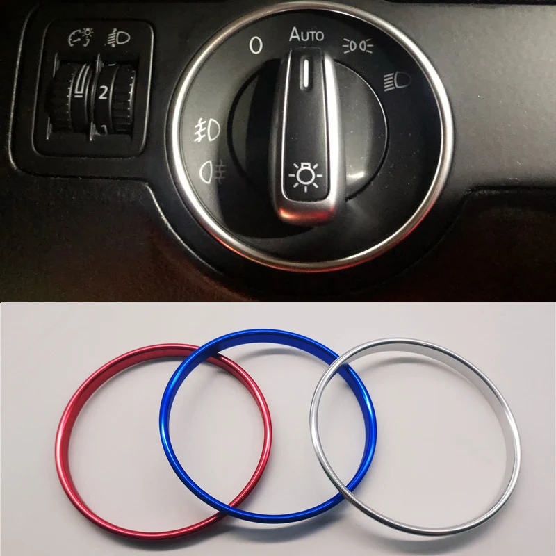 Car Headlight Switch Trim For Volkswagen VW Golf Jett MK5 MK6 Passat B6 B7 CC Touran Tiguan