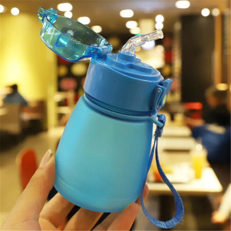 300ml Cute Kids Water Bottles with Straw bpa free Outdoor Children Bottle Children Kettle School Sports Bottle