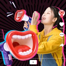 Мини-рожок Забавный детский громкоговоритель игрушка изменение голоса внутренняя связь игрушки с различным голосовым обучением для детей